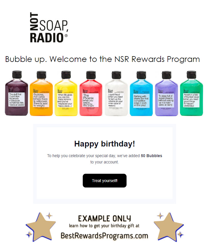 Not Soap, Radio Birthday Gift - BestRewardsPrograms.com #NotSoapRadio