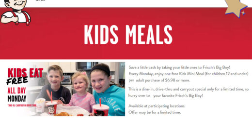 Kids Eat Free at Frisch's Big Boy details at bestrewardsprograms.com