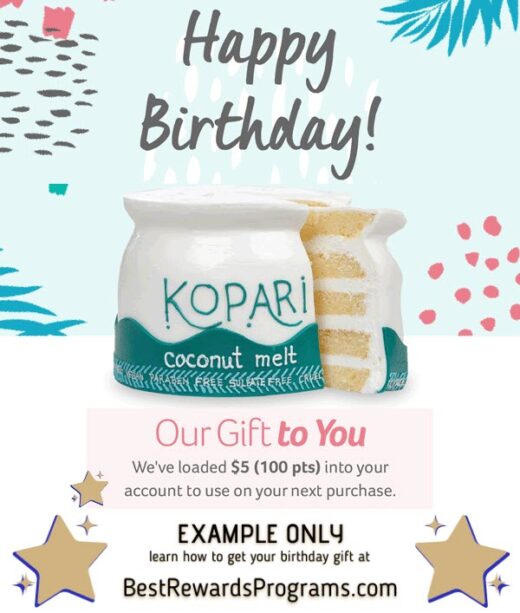 Kopari Rewards Free Birthday Gift