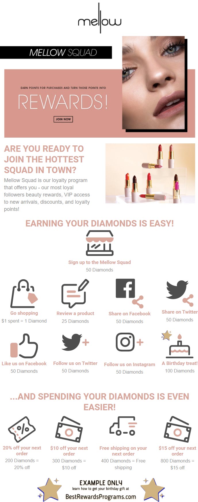 Mellow Cosmetics Birthday Gift - BestRewardsPrograms.com #Mellowc0sm3t1x #CrueltyFree #Vegan