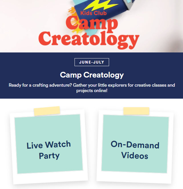 Michaels Kids Club Camp Creatology 2026