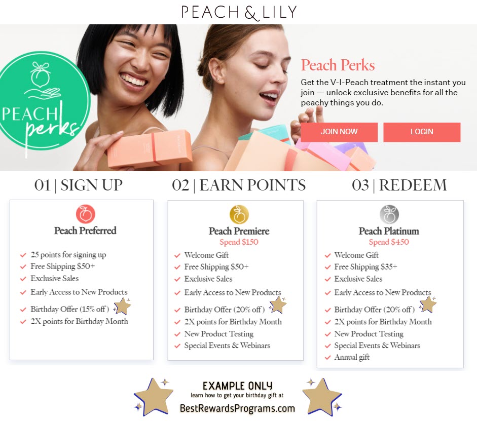 Free Birthday Gift at Peach & Lily | Best Rewards Programs