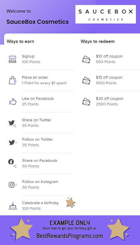 SauceBox Cosmetics Birthday Gift - BestRewardsPrograms.com #SauceBoxCosmetics #CrueltyFree #Vegan
