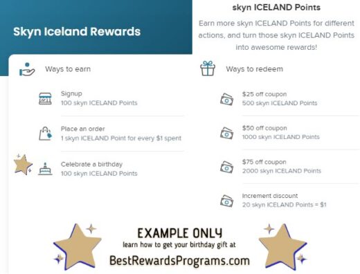 Skyn Iceland Points Free Birthday Gift