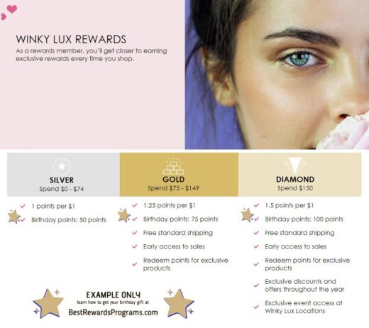 Winky Lux Rewards Free Birthday Gift