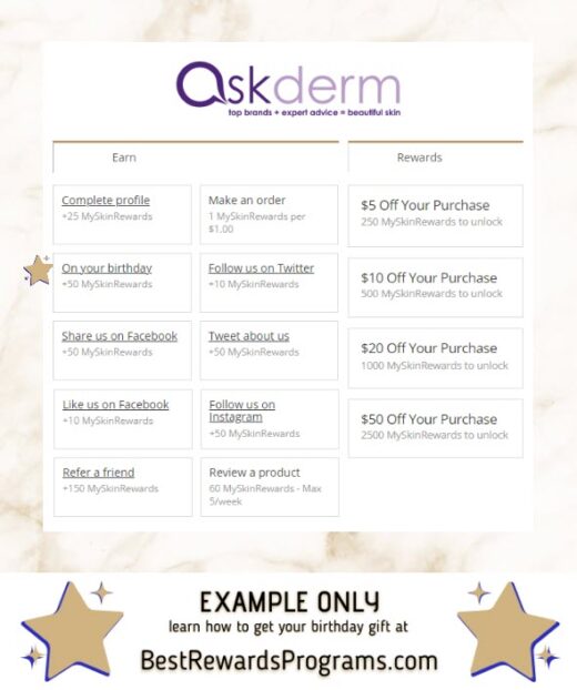 askderm Free Birthday Gift - details at BestRewardsPrograms.com #askderm