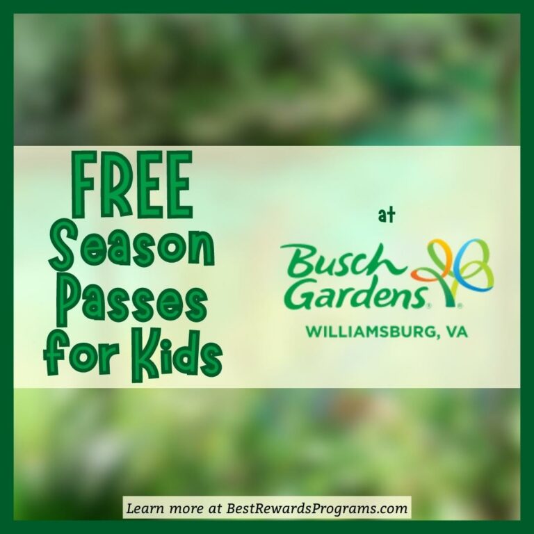 Free Season Passes to Busch Gardens VA and Water Country USA