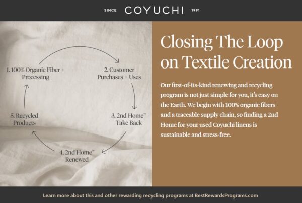 Earn Rewards When You Recycle Old Linens from Coyuchi