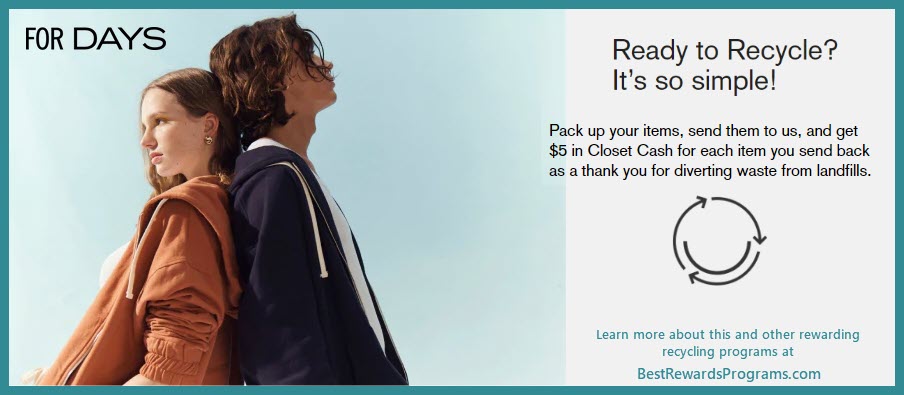 Recycle for Rewards offer at For Days