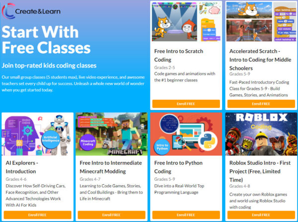 Free Kids Coding Classes
