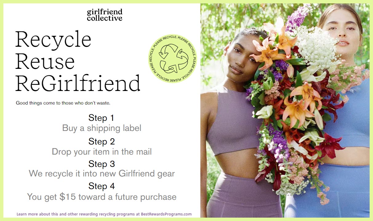 Recycle for Rewards offer at Girlfriend Collective