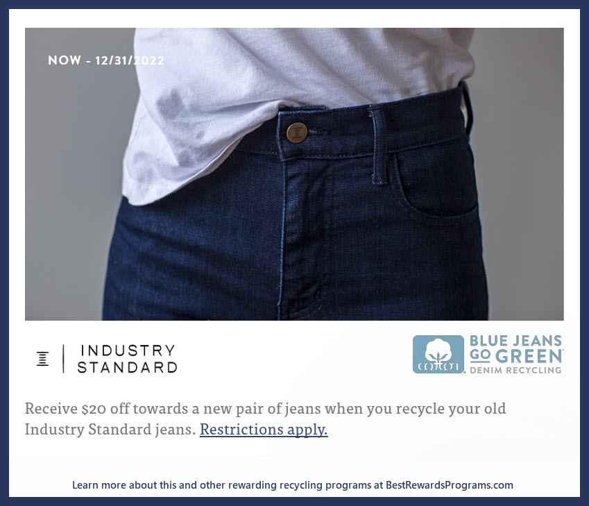 Recycle for Rewards offer at Industry Standard