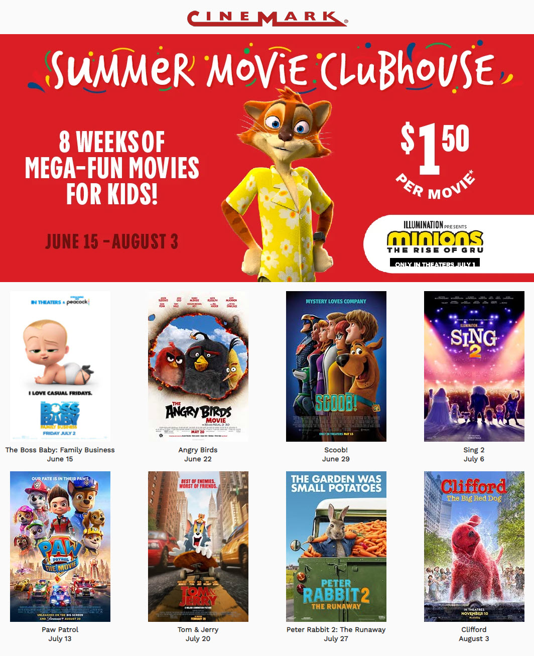Discounts to Summer 2023 FamilyFriendly Movies at Cinemark
