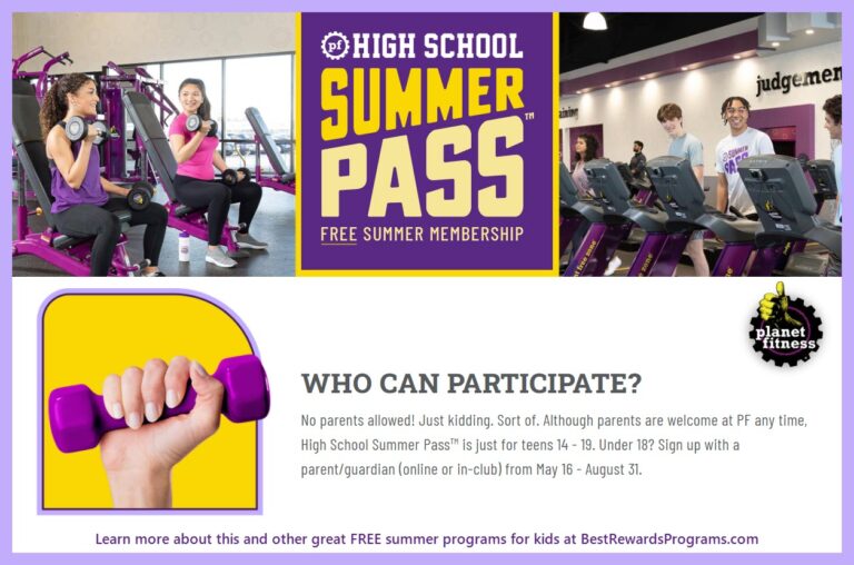 Planet Fitness Summer Pass Teens 2025