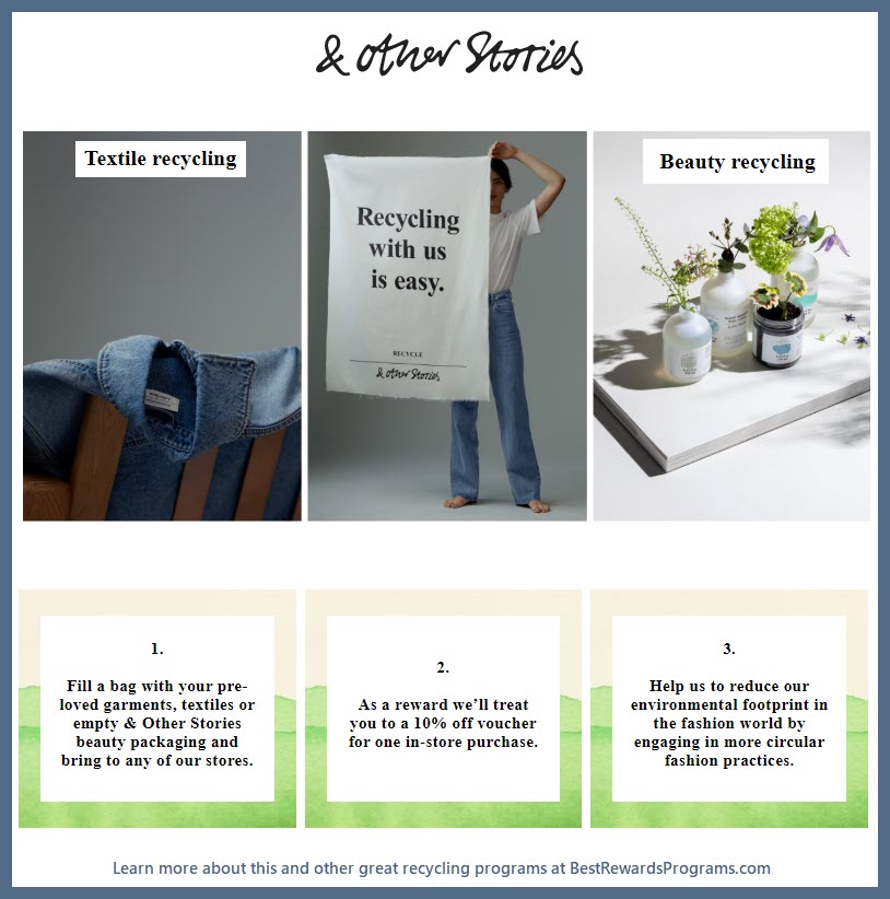 Recycle for Rewards offer at & Other Stories