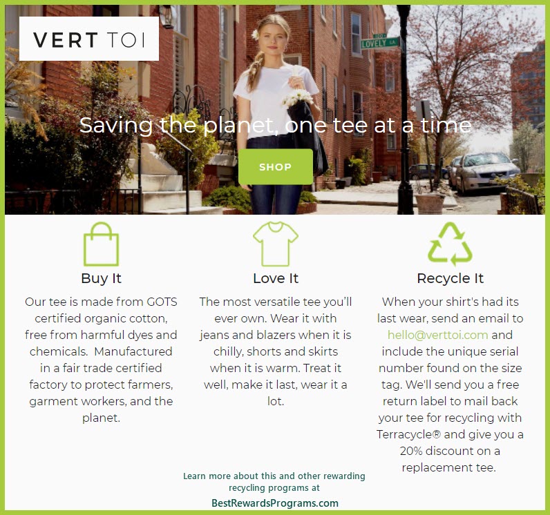 Recycle for Rewards offer at Vert Toi
