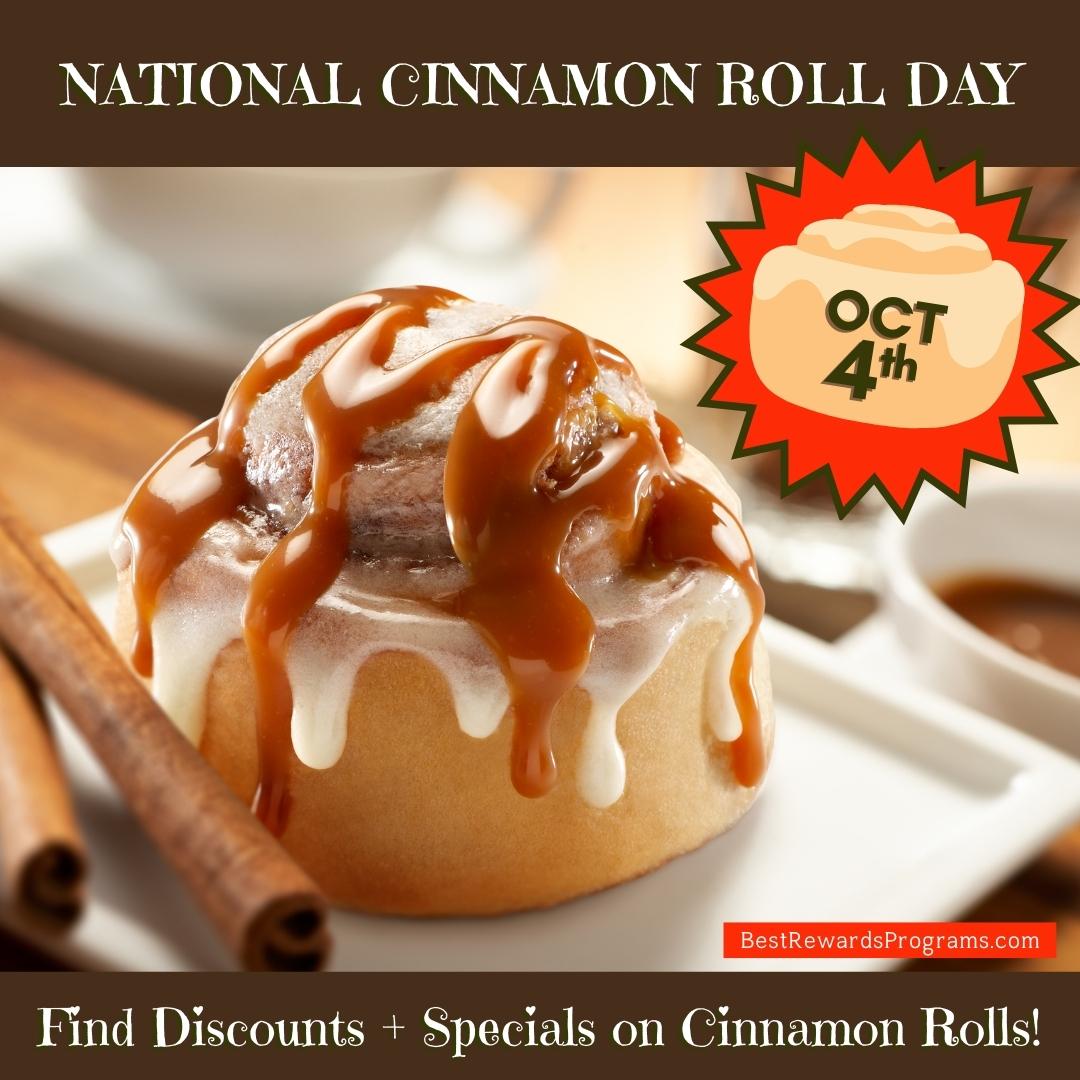 National Cinnamon Roll Day Specials Best Rewards Programs