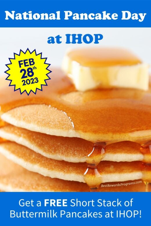 Get Free IHOP Pancakes for National Pancake Day on Feb 28th!