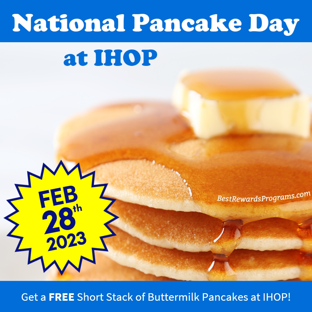 Get Free IHOP Pancakes for National Pancake Day on Feb 28th!
