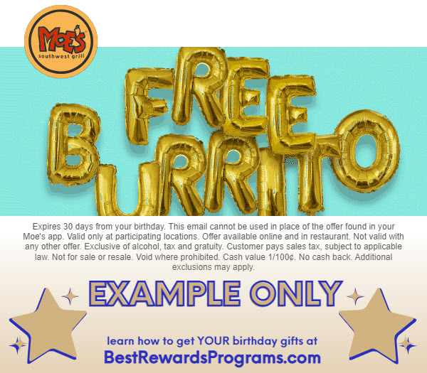 🌯 Moe's Southwest Grill FREE Birthday Food 🌯