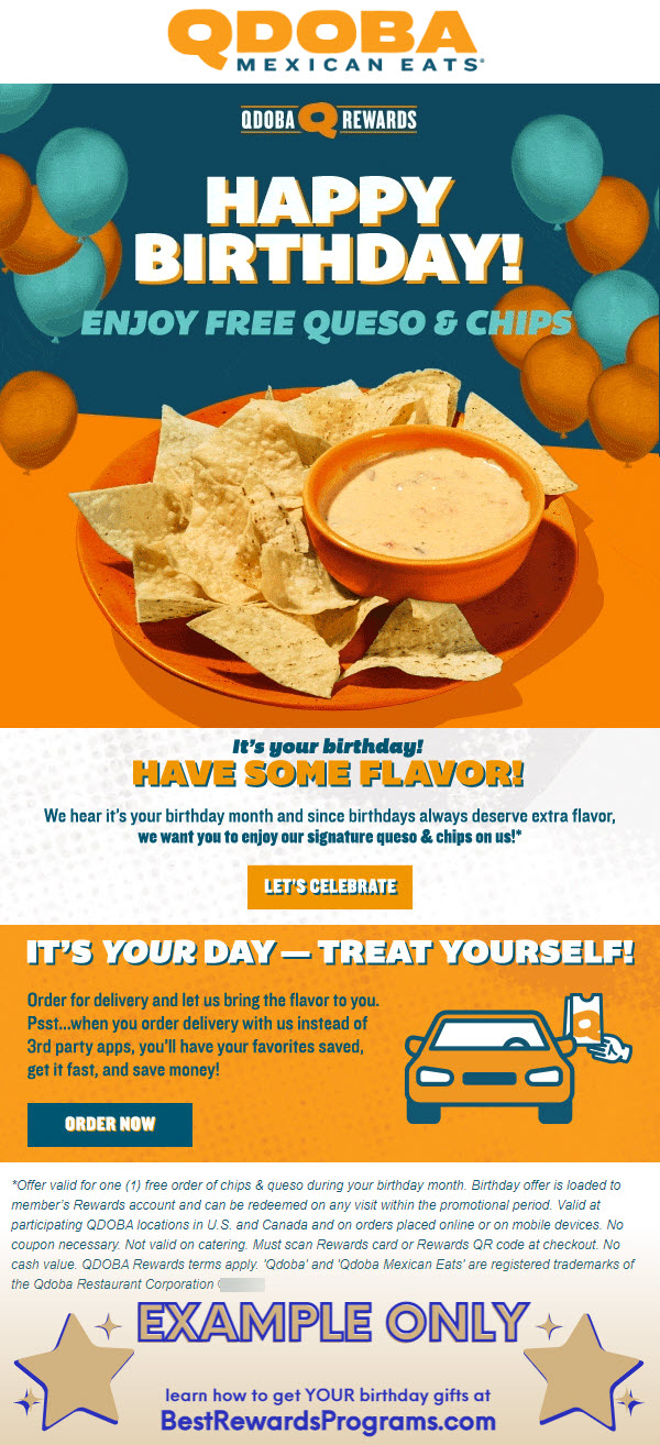 Qdoba Free Birthday Gift 🎉🎈 Best Rewards Programs