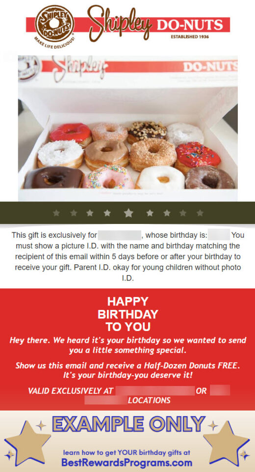 Free Birthday Donuts at Shipley DoNuts! 🍩🍩