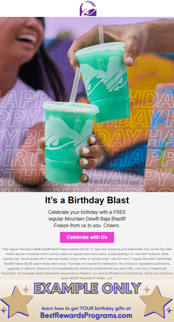 Taco Bell Restaurant Menu