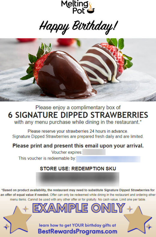 Get a Free Birthday Dessert at The Melting Pot