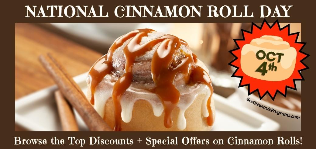 National Cinnamon Roll Day Specials 🎉 Best Rewards Programs