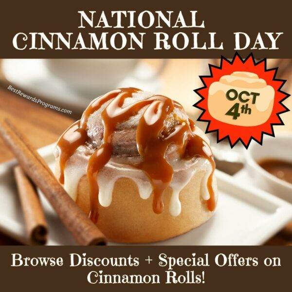 National Cinnamon Roll Day Specials 🤩 Best Rewards Programs