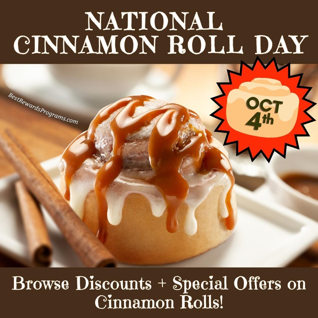 National Cinnamon Roll Day Specials 🎉 Best Rewards Programs