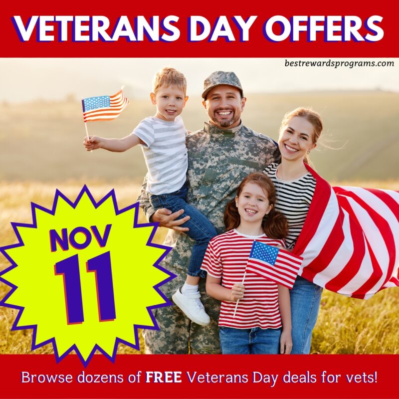 List of Veterans Day Freebies Best Rewards Programs