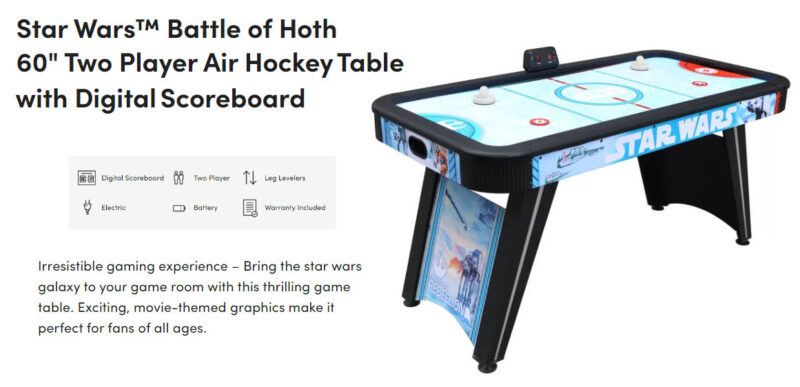 Star Wars Battle of Hoth Air Hockey Game