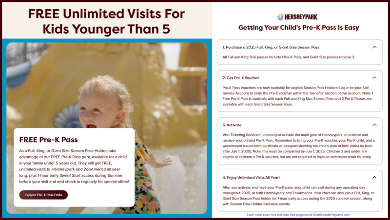 Free Kids Season Passes at Hersheypark