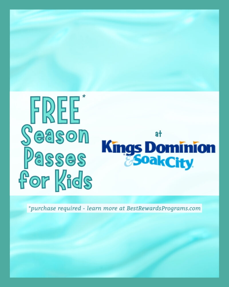 FREE Passes for Preschool Kids at Kings Dominion & Soak City