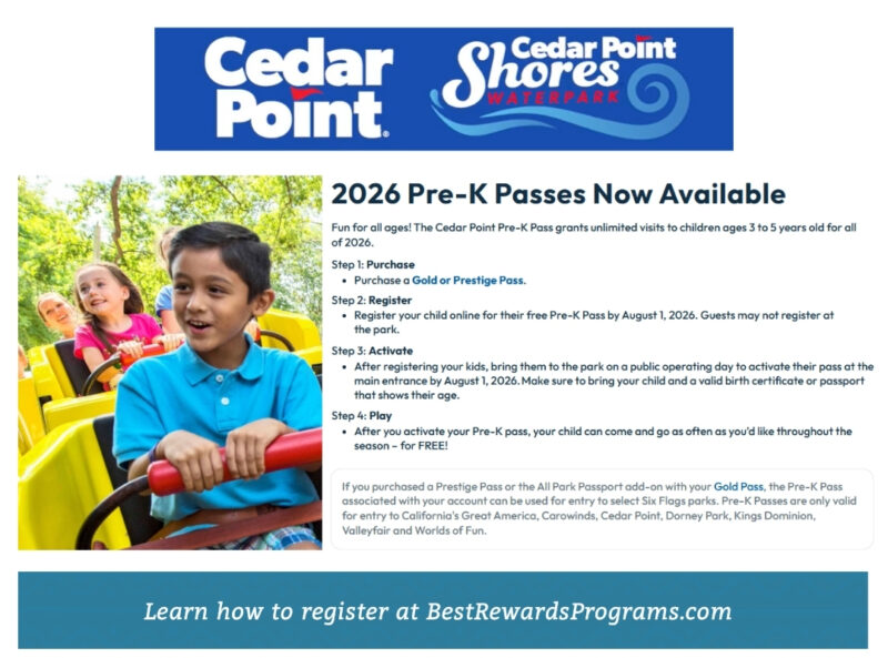 FREE Season Passes for Preschool Kids at Cedar Point and Cedar Point Shores