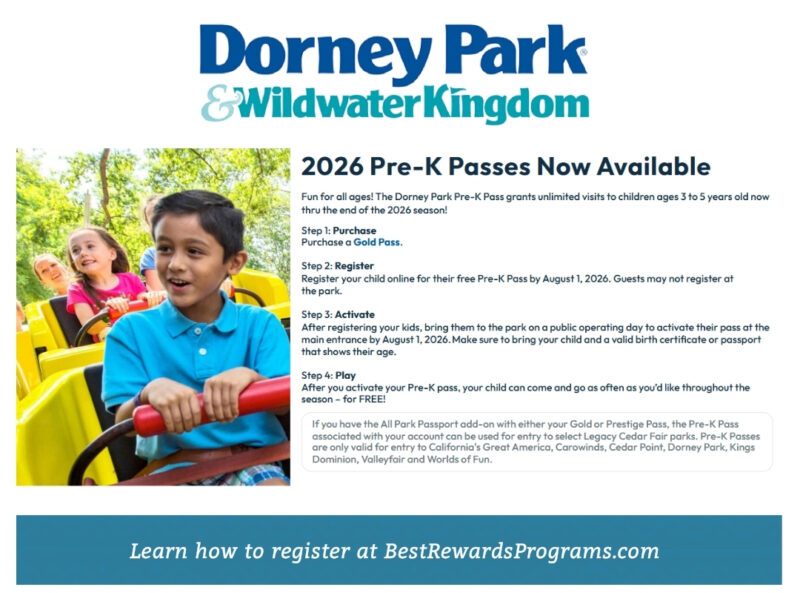 FREE Season Passes for Preschool Kids at Dorney Park and Wildwater Kingdom