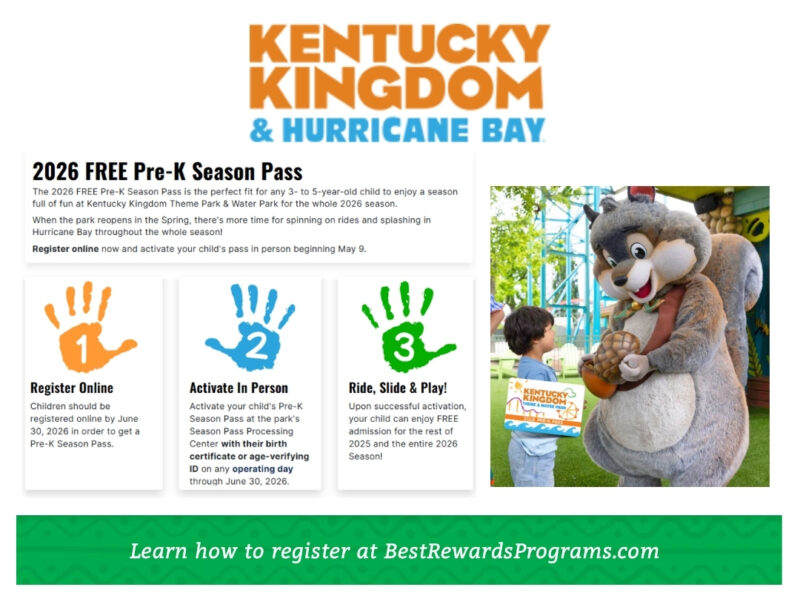 FREE Preschool Passes for Kids at Kentucky Kingdom and Hurricane Bay