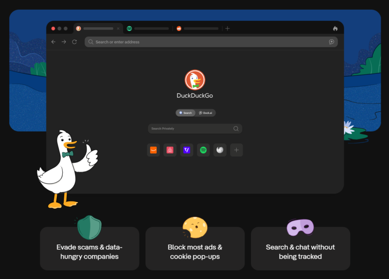 Private Web Search with Duck Duck Go
